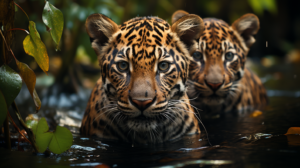 Jaguar In The Amazon Rain Forest